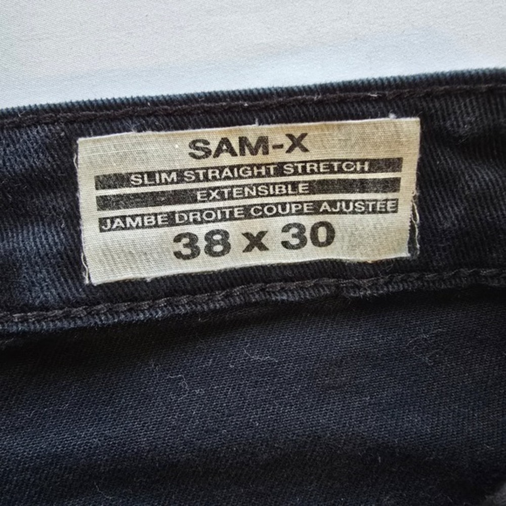Buffalo David Bitton SAM-X Mens Slim Straight Stretch Black Jeans 38x30 - Picture 9 of 11